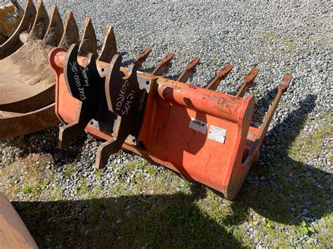 kubota mini excavator brush rake|kubota mini attachments.